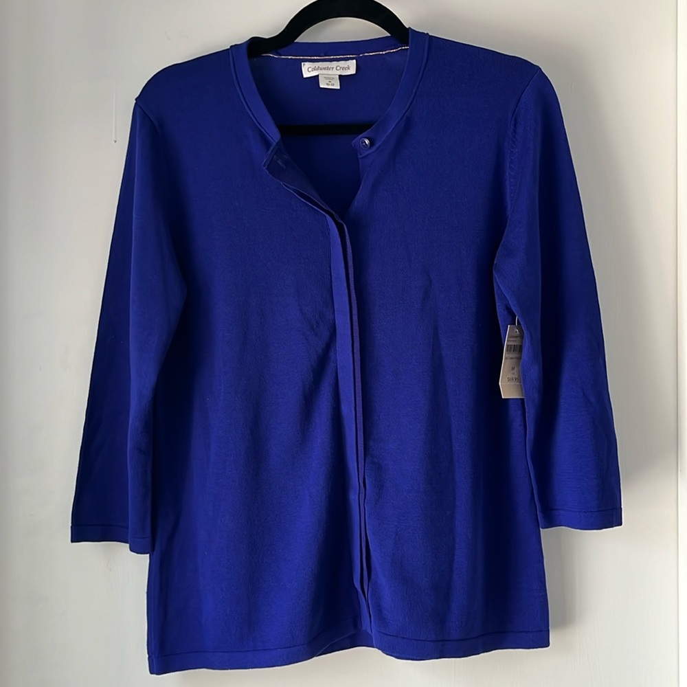Coldwater Creek Silk Cotton Blend Cardigan